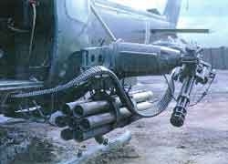 Пулемет М134 Миниган на вертолете Ирокез